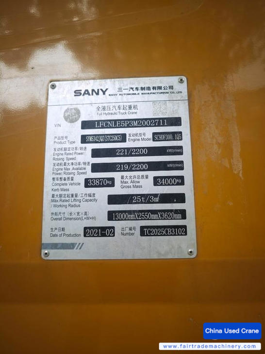 Comprar Sany STC250C5-1 Usado Grúa Comprar Sany STC250C5-1 Usado Grúa